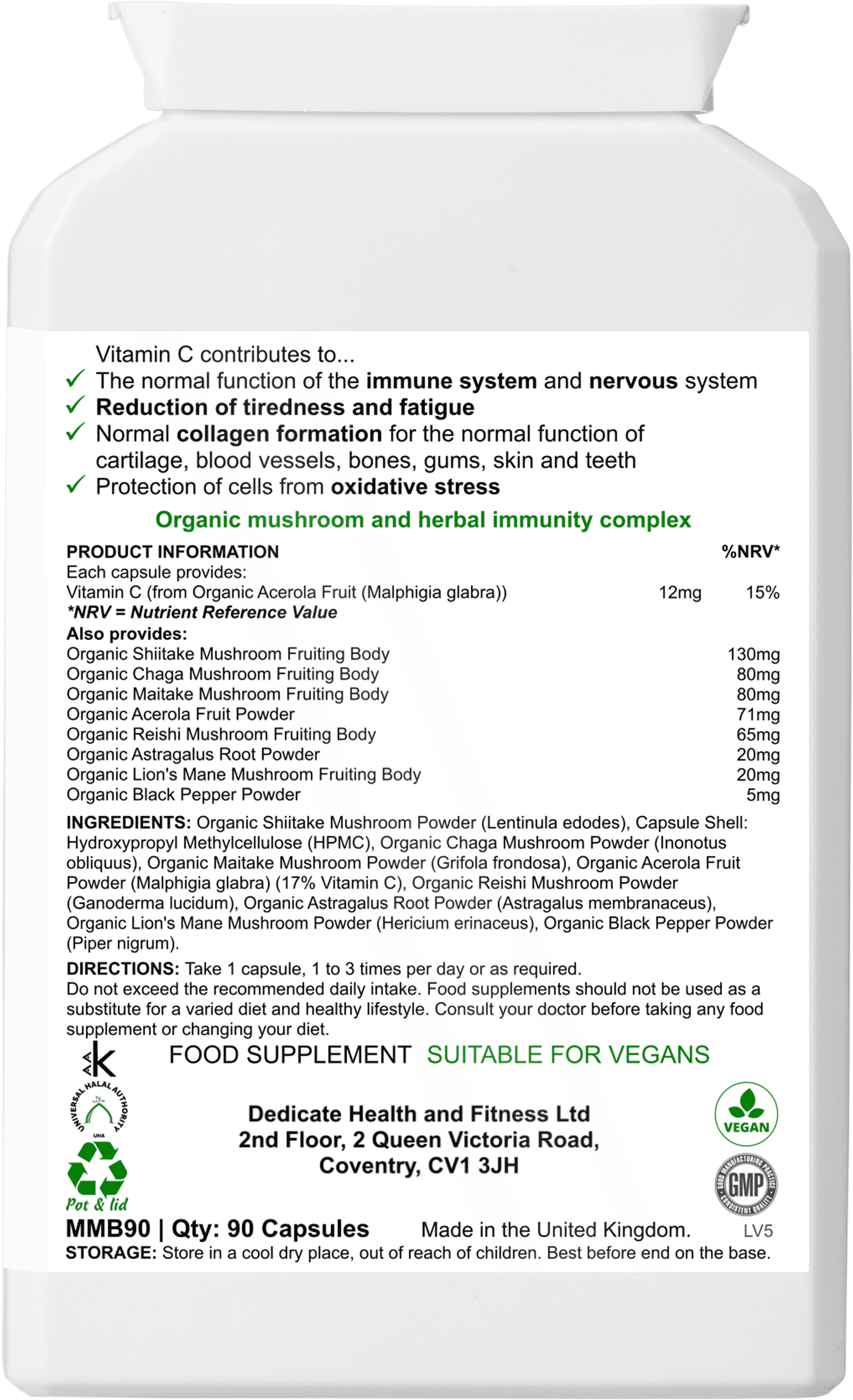 Organic Mushroom Complete Wellbeing Complex - Image 2